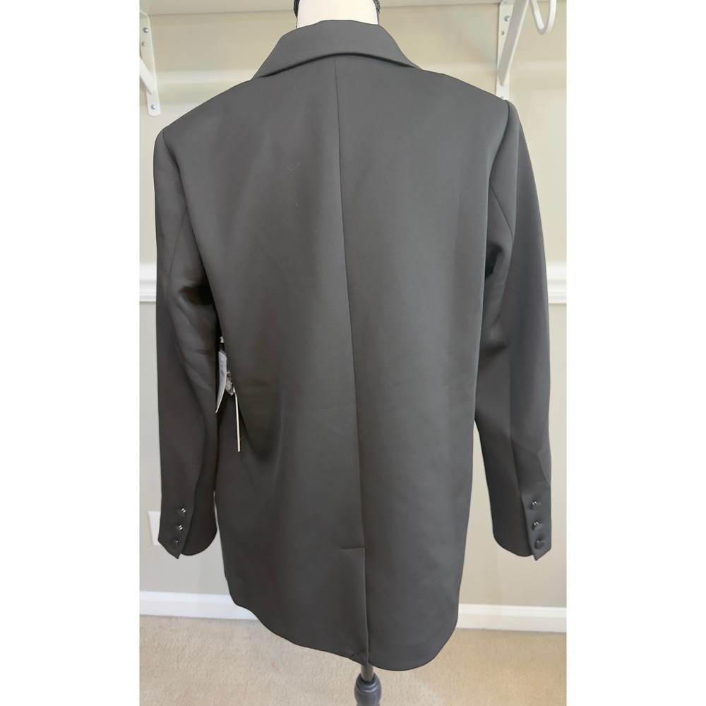 Good American Double Breasted Blazer Black Womens Large NWT - Picture 7 of 9